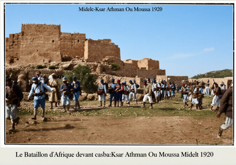 Lalijou devant la kasbah Ksar Athman ou Moussa